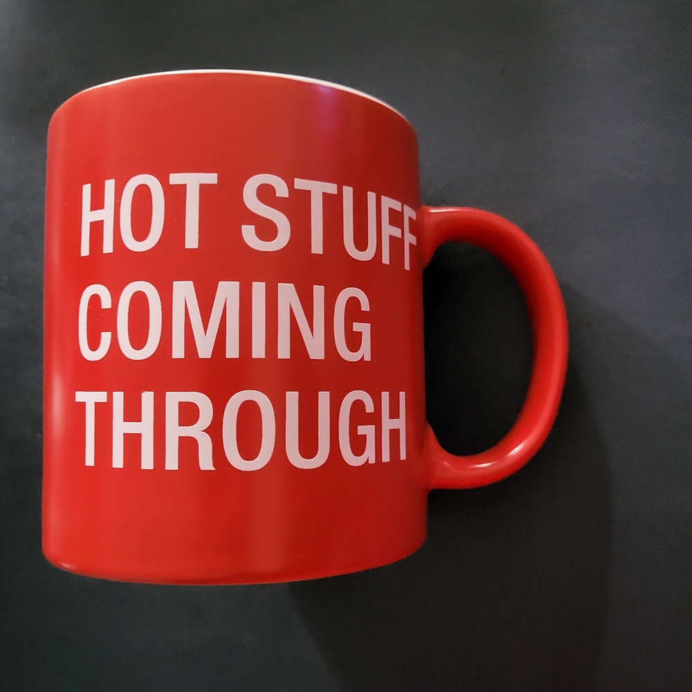 Bright Red 20oz Mug with White Text